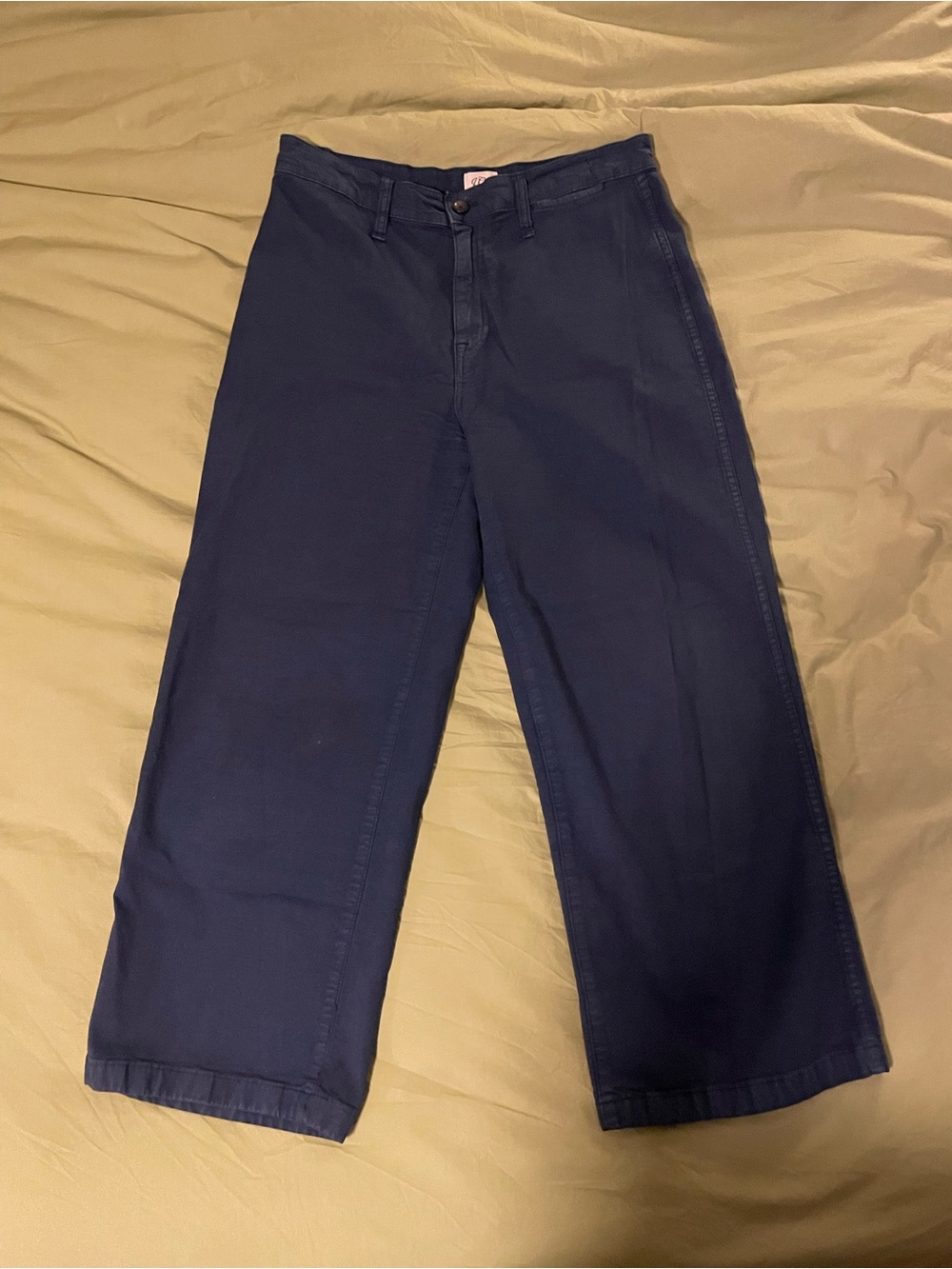 J.Crew Navy Cropped Wide Leg Pants Size 30
